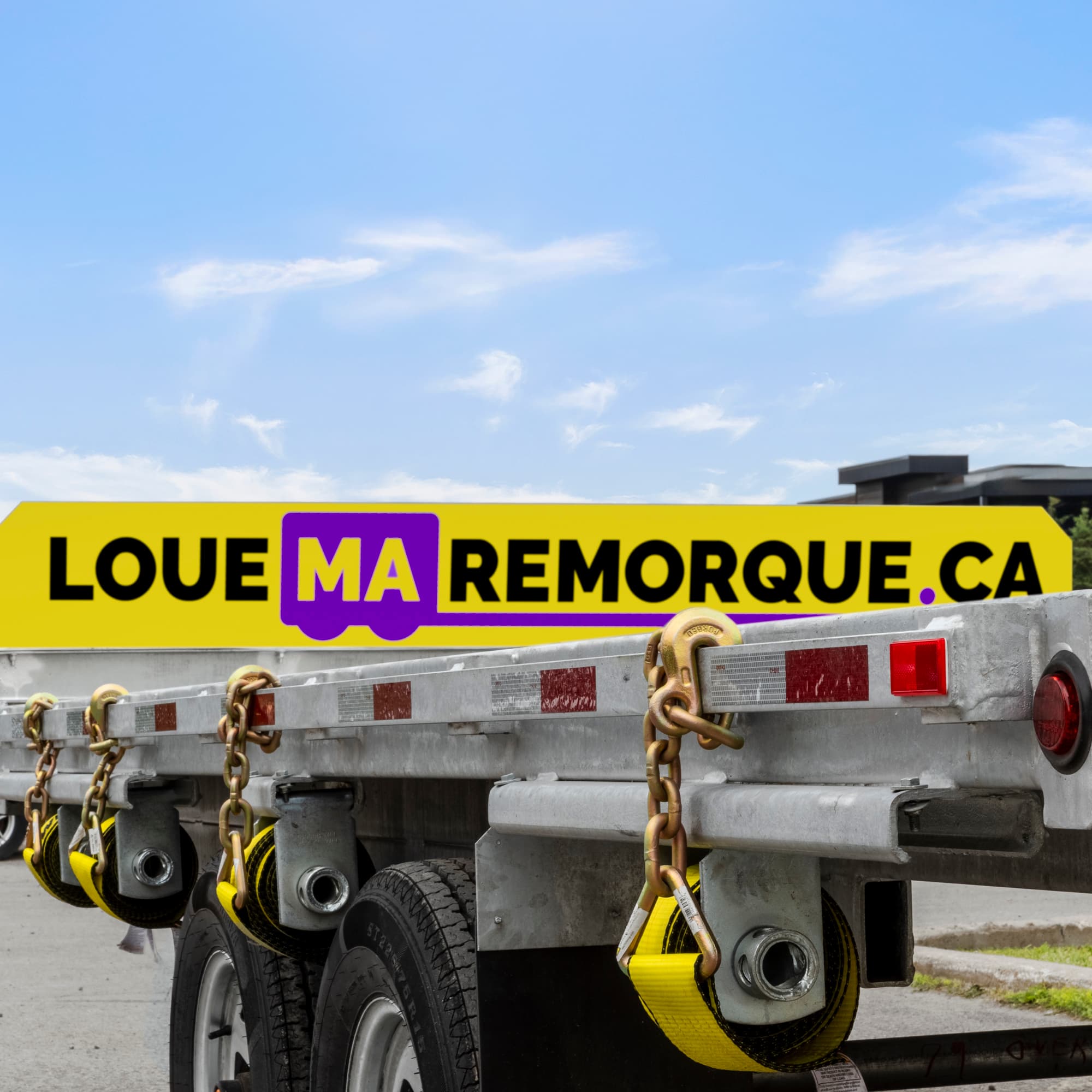 16-foot raised deck flatbed trailer