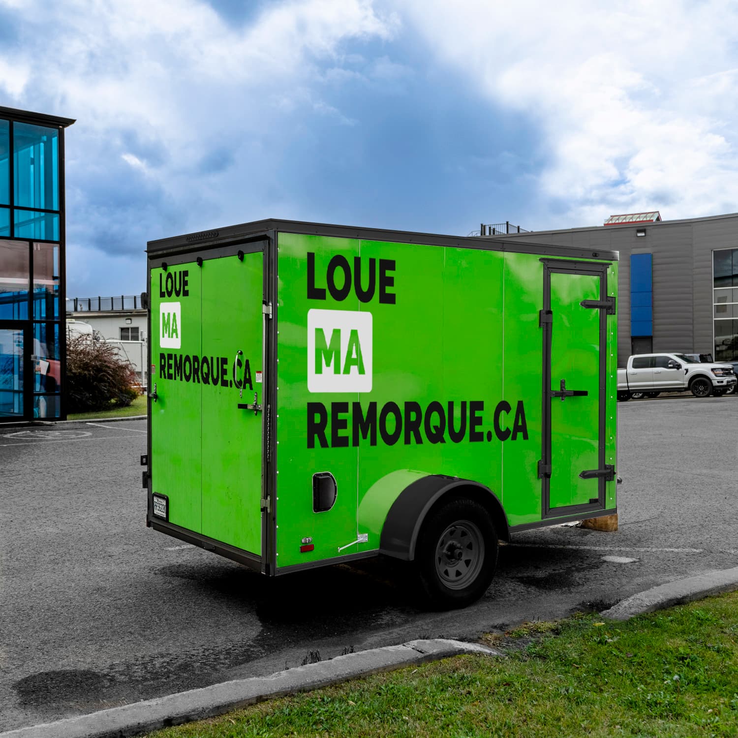 12-foot enclosed trailer with ramp door